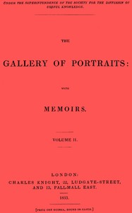 Cover of The Gallery of Portraits: with Memoirs. Volume 2 (of 7)