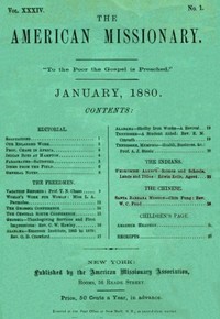 Cover of The American Missionary — Volume 34, No. 1, January, 1880