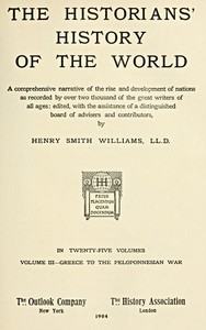 Cover of The historians' history of the world in twenty-five volumes, volume 03