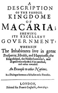 Cover of A Description of the Famous Kingdome of Macaria