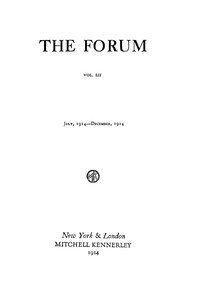 Cover of The Forum, October 1914