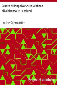 Cover of Svante Niilonpoika Sture ja hänen aikalaisensa II: Lapsiuhri