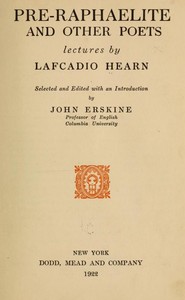 Cover of Pre-Raphaelite and other Poets