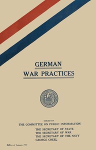 Cover of German War Practices, Part 1: Treatment of Civilians
