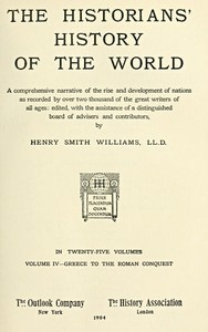 Cover of The historians' history of the world in twenty-five volumes, volume 04
