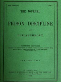 Cover of The Journal of Prison Discipline and Philanthropy, January, 1863