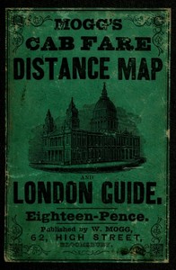 Cover of Mogg's Cab Fare Distance Map and London Guide.