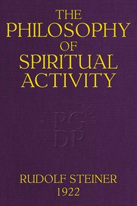 Cover of The Philosophy of Spiritual Activity