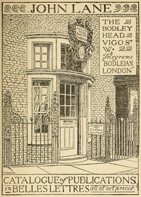 Cover of List of Books in Belles Lettres Published by John Lane, The Bodley Head, 1895