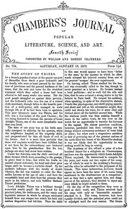 Cover of Chambers's Journal of Popular Literature, Science, and Art, No. 734, January 19, 1878