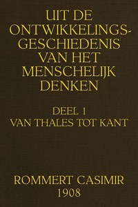 Cover of Uit de ontwikkelingsgeschiedenis van het Menschelijk Denken, Deel 1 van 2