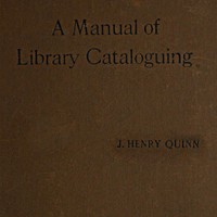 Cover of Manual of Library Cataloguing