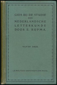 Cover of Gids bij de studie der Nederlandsche letterkunde