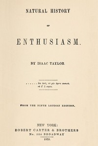 Cover of Natural History of Enthusiasm