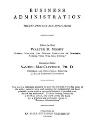 Cover of Business Administration: Theory, Practice and Application. [Vol. 1] Business Economics