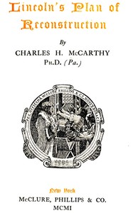 Cover of Lincoln's Plan of Reconstruction