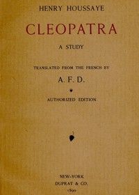 Cover of Cleopatra: A Study