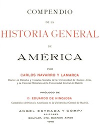 Cover of Compendio de la historia general de América. Tomo I