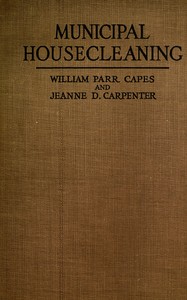 Cover of Municipal housecleaning