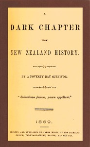 Cover of A Dark Chapter from New Zealand History
