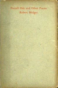 Cover of Purcell Ode, and Other Poems