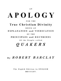 Cover of An Apology for the True Christian Divinity