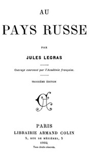 Cover of Au pays russe