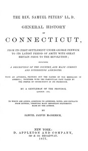 Cover of General History of Connecticut, from Its First Settlement Under George Fenwick to its Latest Period of Amity with Great Britain