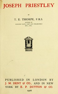 Cover of Joseph Priestley