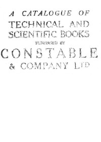 Cover of A catalogue of technical and scientific books published by Constable & Company Ltd