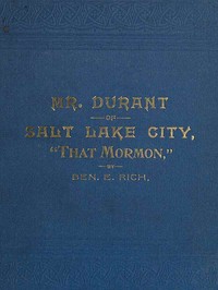 Cover of Mr. Durant of Salt Lake City, "That Mormon"