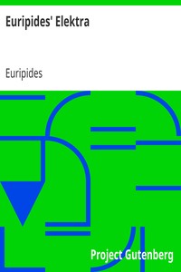 Cover of Euripides' Elektra