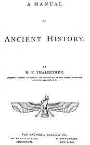 Cover of A Manual of Ancient History
