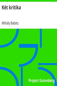 Cover of Két kritika