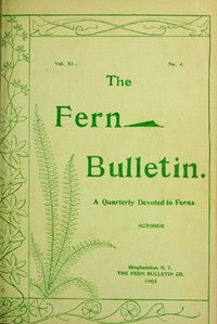 Cover of The Fern Bulletin, October 1903