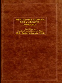 Cover of Meta toluene sulphonic acid and related compounds