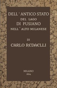 Cover of Dell'antico stato del lago di Pusiano nell'alto Milanese