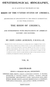 Cover of Ornithological biography, Vol. 2 (of 5)