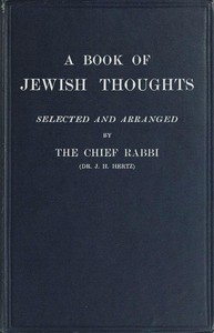 Cover of A Book of Jewish Thoughts