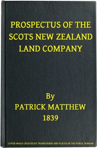 Cover of Prospectus of the Scots New Zealand Land Company
