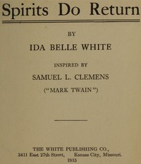 Cover of Spirits do return