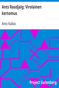 Cover of Ants Raudjalg: Virolainen kertomus