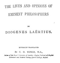 Cover of The Lives and Opinions of Eminent Philosophers