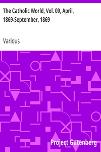 Cover of The Catholic World, Vol. 09, April, 1869-September, 1869