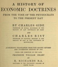 Cover of A history of economic doctrines