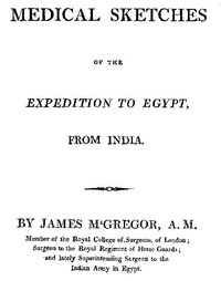 Cover of Medical Sketches of the Expedition to Egypt, from India
