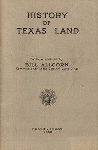 Cover of History of Texas Land