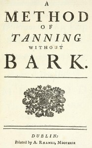 Cover of A Method of Tanning without Bark