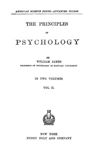 Cover of The Principles of Psychology, Volume 2 (of 2)