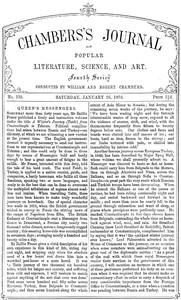 Cover of Chambers's Journal of Popular Literature, Science, and Art, No. 735, January 26, 1878